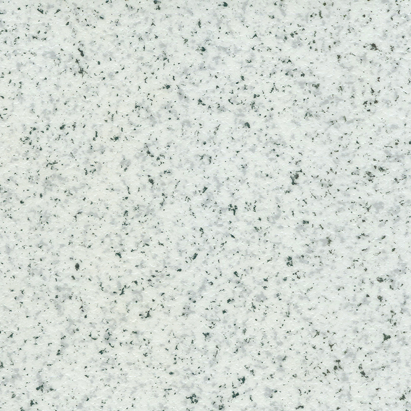 Flekkbestandig og lydabsorberende heterogent gulv